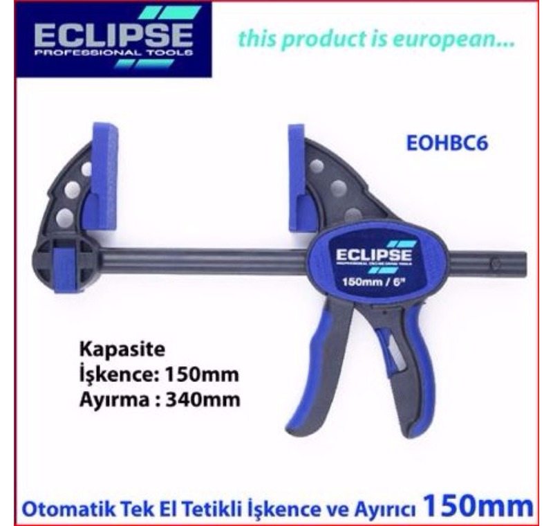 EL ALETLERİ - İŞKENCELER  - Eclipse EOHBC6 Otomatik tek el ile kullanım işkence ve ayırıcı 150 mm -EOHBC6