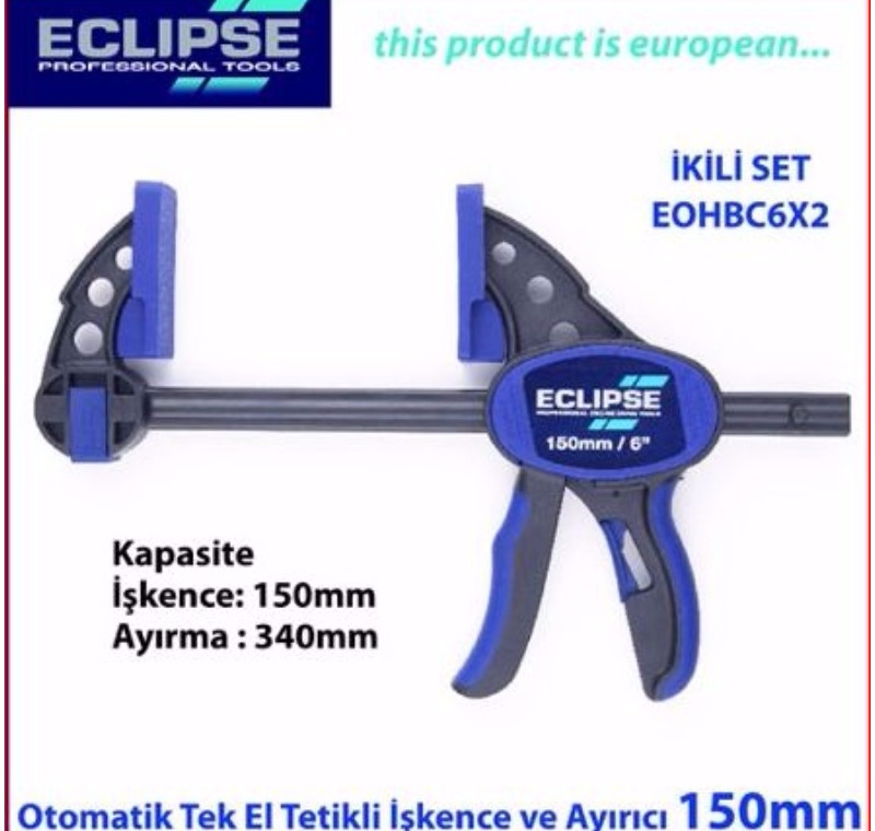 EL ALETLERİ - İŞKENCELER - Eclipse EOHBC6X2 Otomatik tek el ile kullanım işkence ve ayırıcı 150 mm -EOHBC6X2
