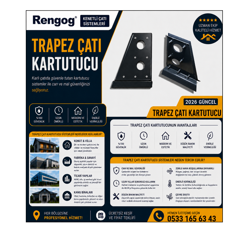 TRAPEZ ÇATI KARTUTUCU -KY05